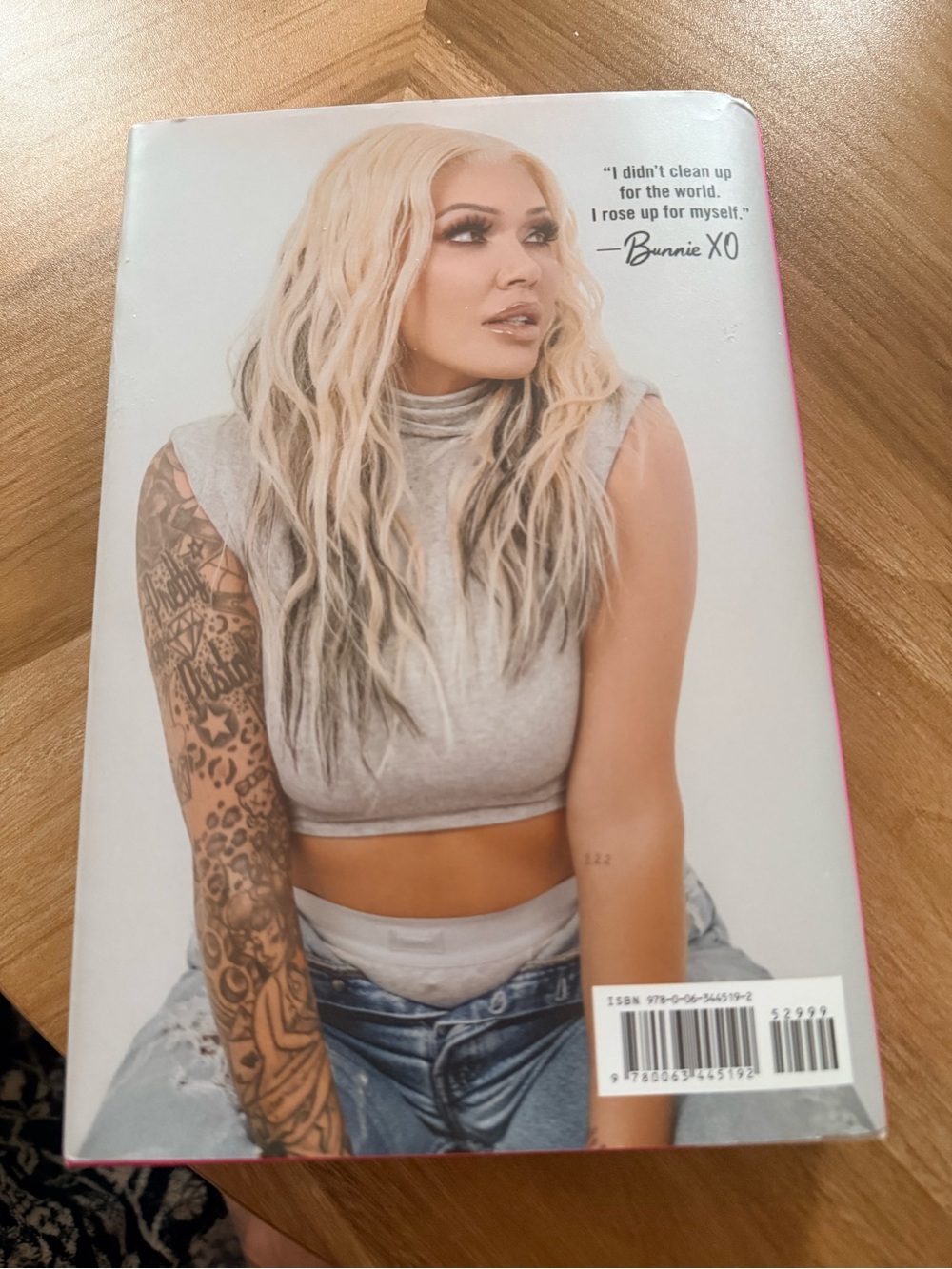 Bunnie XO "Stripped Down" Hardcover Book - Pink & White Cover - Picture 2 of 10